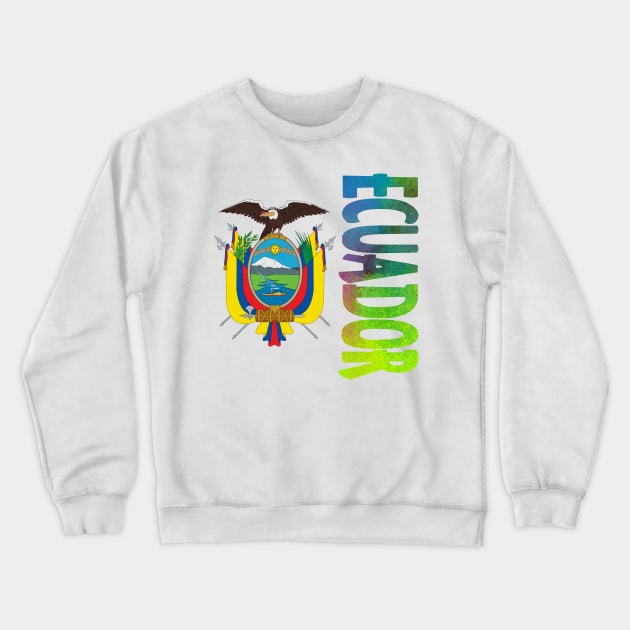 Ecuador Coat of Arms Design Crewneck Sweatshirt by Naves